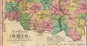 Ohio road atlas, 1833